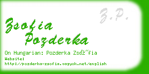 zsofia pozderka business card